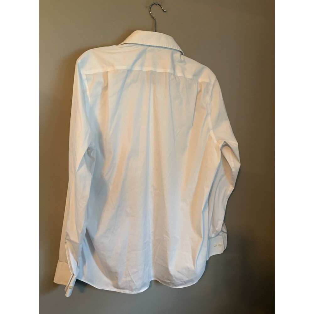 LAUREN Ralph Lauren Men's Slim Fit White Stretch Dress Shirt 16.5 34/35